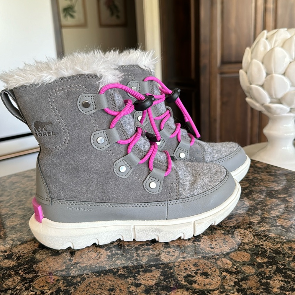 Sorel Kids Boots Gray and Pink